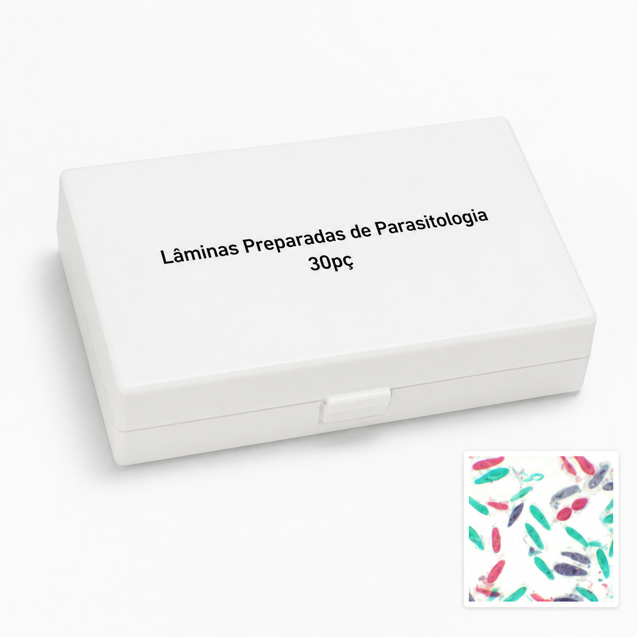 Conjunto de Lâminas Preparadas de Parasitologia — 30 Peças